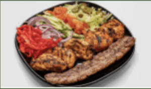 Mixed Shawarma Plate plus 2 Naan