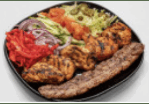 Mixed Shawarma Plate plus 2 Naan